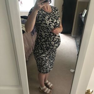 Old Navy Black and White Maternity Dress